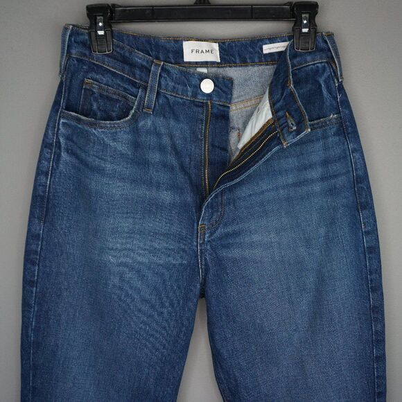 New FRAME Blue Le High 'N' Tight Crop Mini Boot Jeans in Eckhart size 27 - Picture 14 of 15